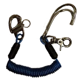 1.8m Spiral Drift Hook with Clip & Stainless Steel Snap Shackle