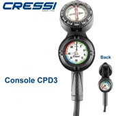 Cressi Console CPD3 (指北针 + 残压表 + 深度表) Bar