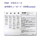 PADI Open Water Aquatic Cue Cards (Japanese)