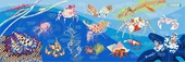 Oceanarium Shrimps Crabs Cooling Towel 50x120cm
