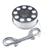 30m Stailless Steel Finger Reel with Stainless Steel Double End Snap