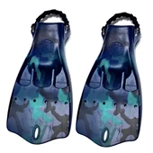Scubapro Jet Fin w/Spring Strap Dark Blue Camo 4-colors Mix