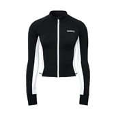 Barrel Women Essential Color Scheme Crop Zip-Up Rash Guard